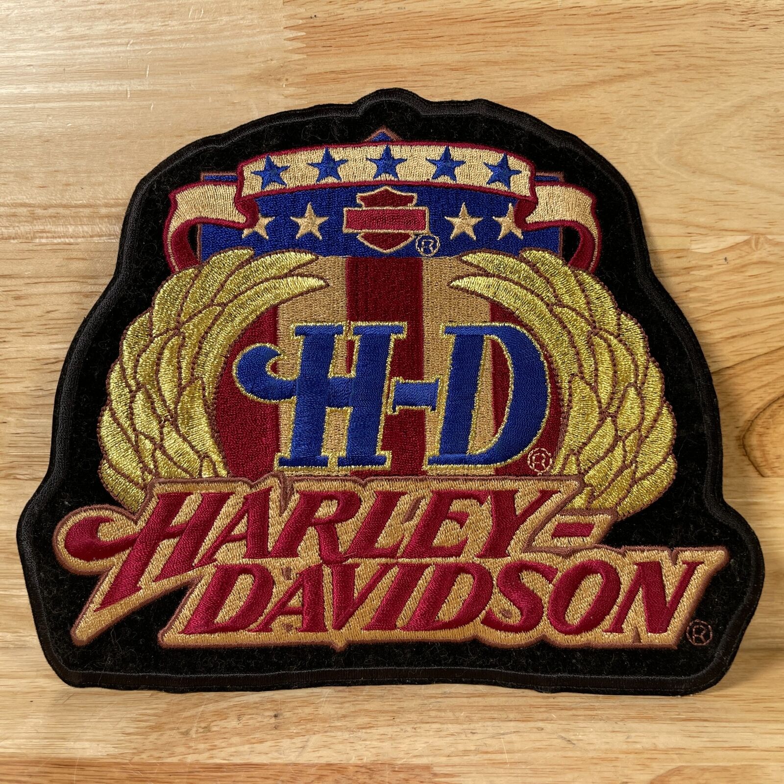 2005 Harley Davidson Motorcycle Black Embroidered Biker Emblem Patch - Large
