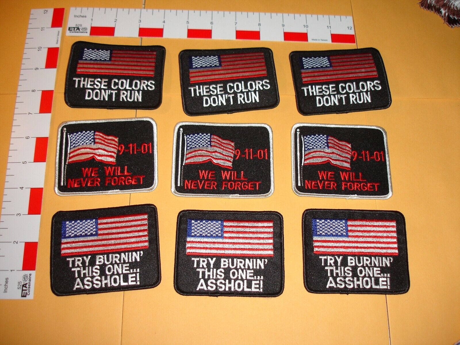 USA 9-11 patch collection 9 patches