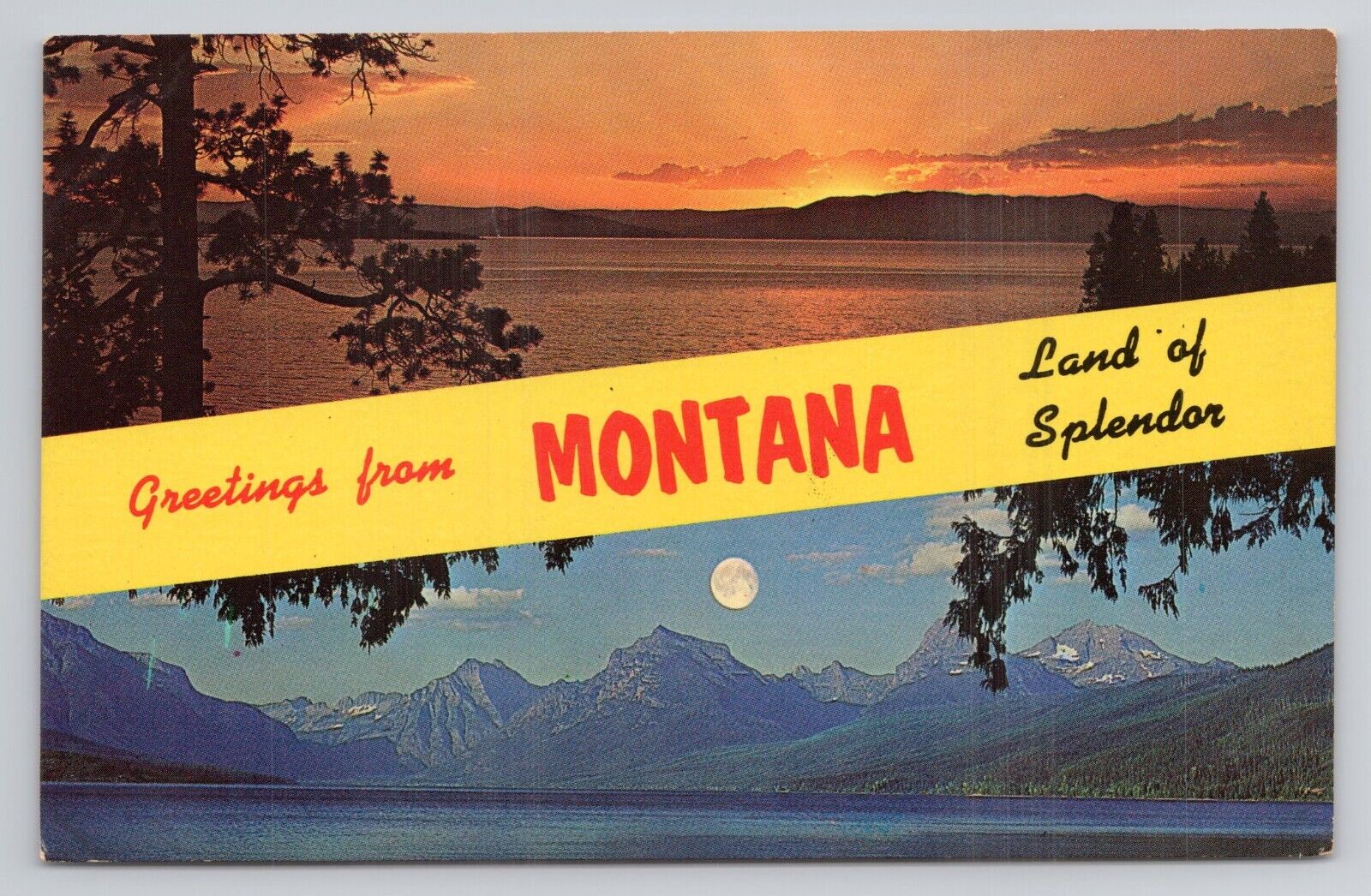 Postcard Greetings From Montana Land Of Splendor