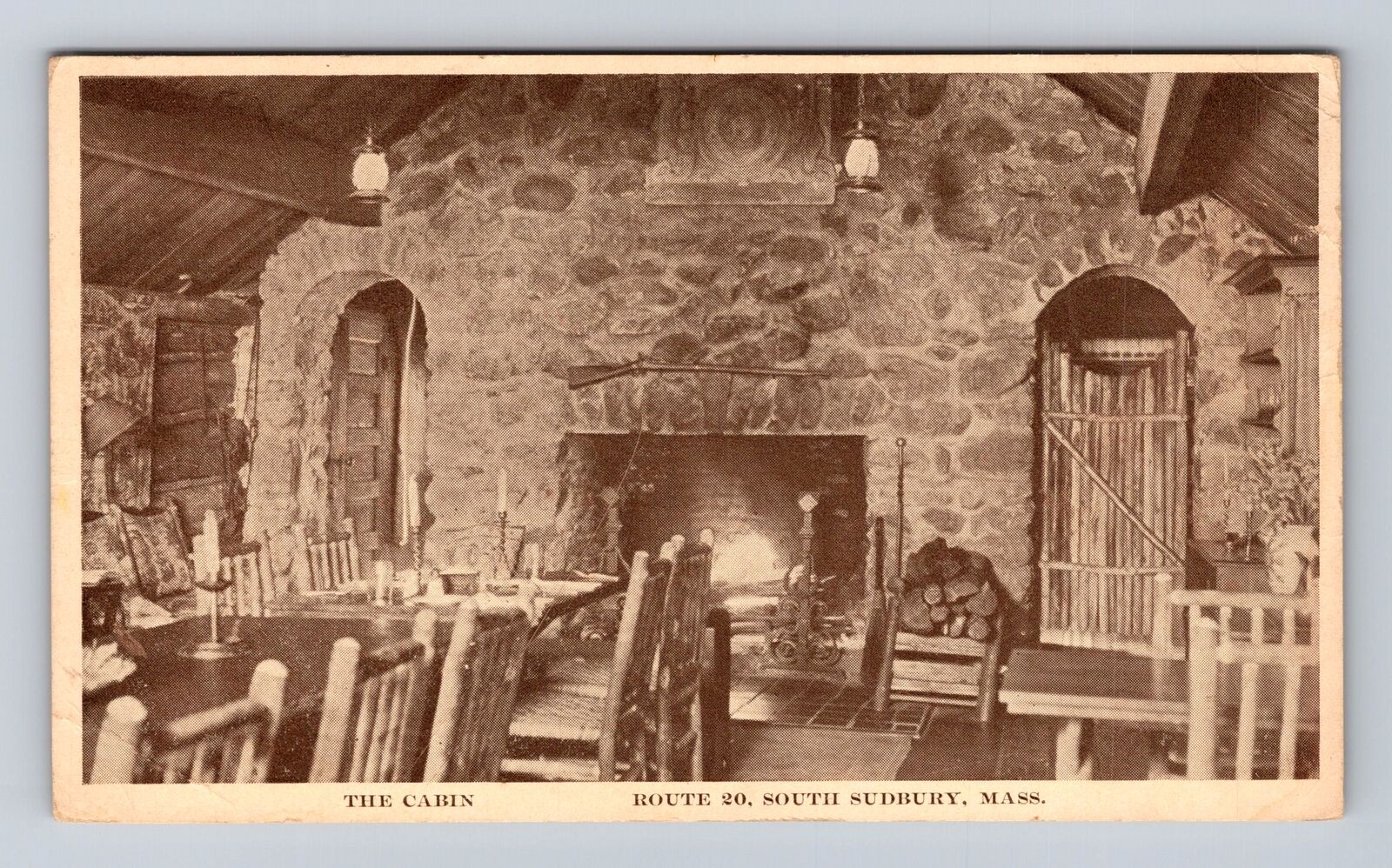 South Sudbury MA-Massachusetts, The Cabin, Antique, Vintage Souvenir Postcard