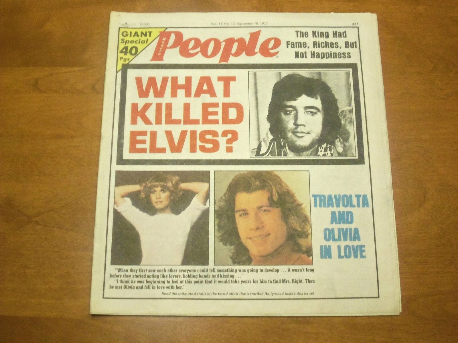 1977 SEPTEMBER 18 MODERN PEOPLE NEWSPAPER - WHAT KILLED ELVIS PRESLEY? - NP 4757
