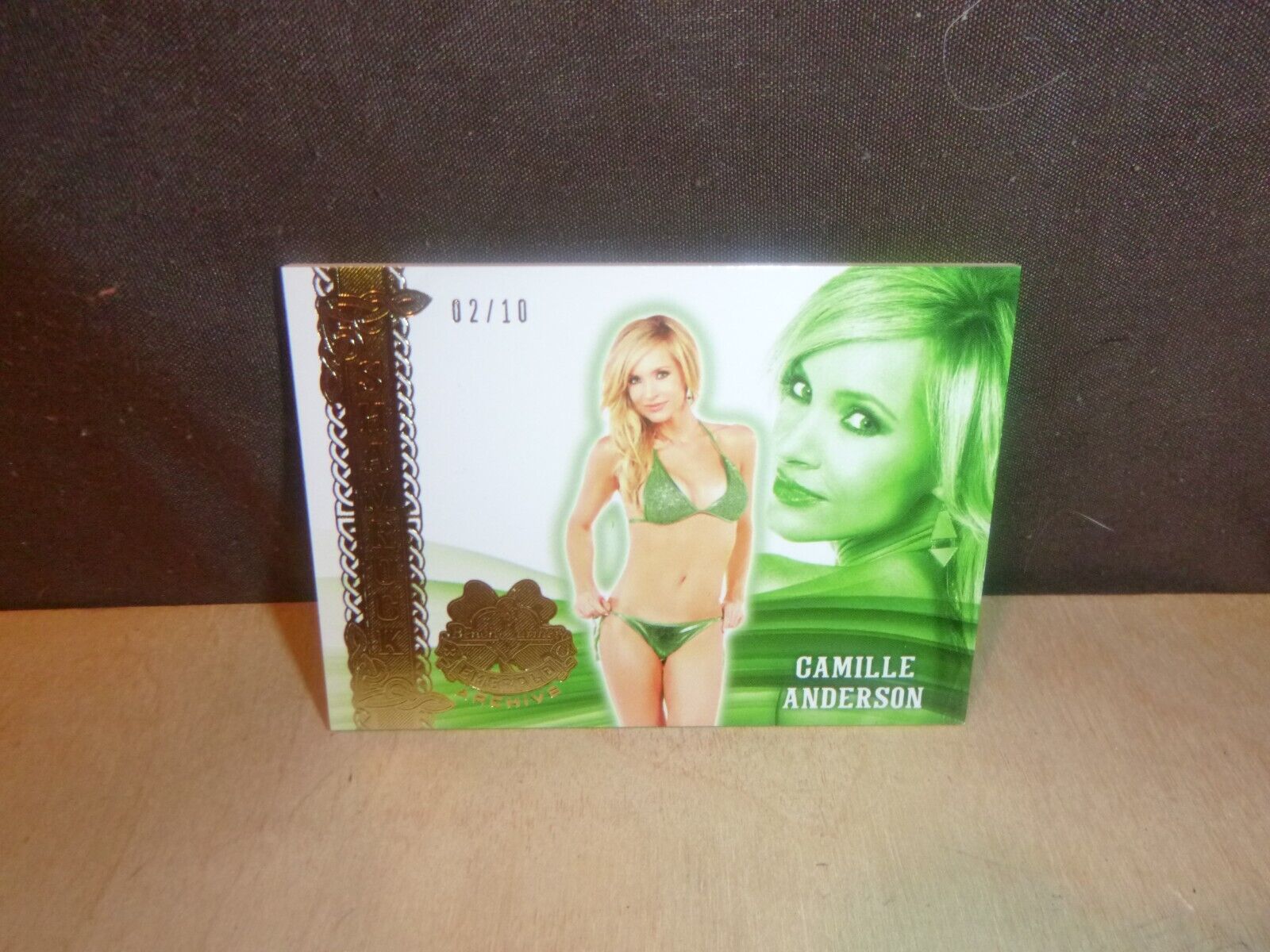 2023 BENCH WARMER EMERALD ARCHIVE CAMILLE ANDERSON SHAMROCK CARD 2\\10