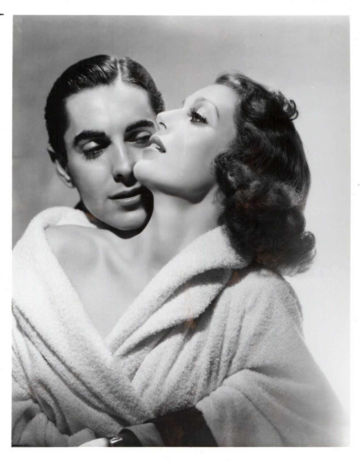 HOLLYWOOD BEAUTY LORETTA YOUNG + TYRONE POWER HURRELL PORTRAIT 1970s Photo C44