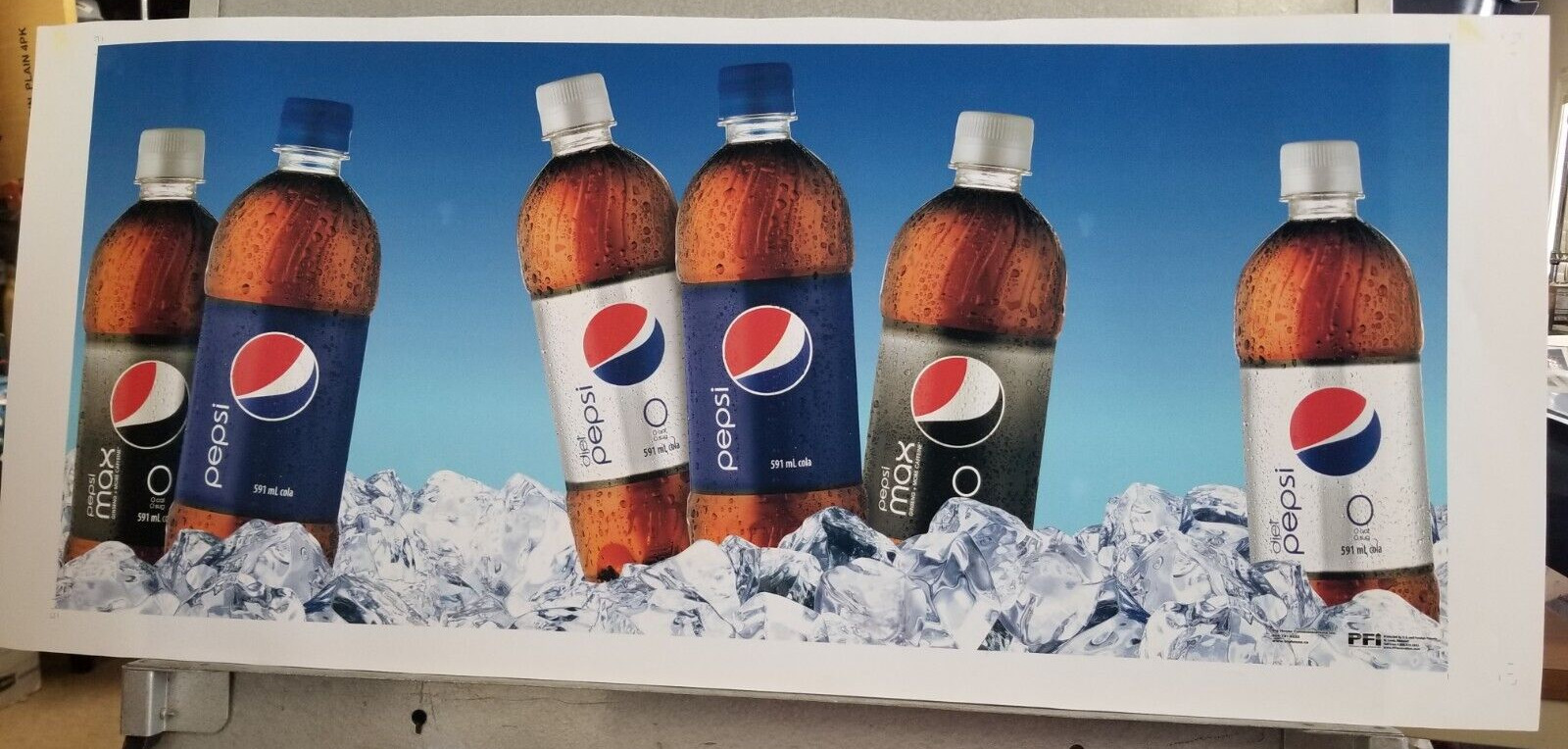 Pepsi Max Diet Pepsi Bottles on Ice Preproduction Advertising Art Work Family