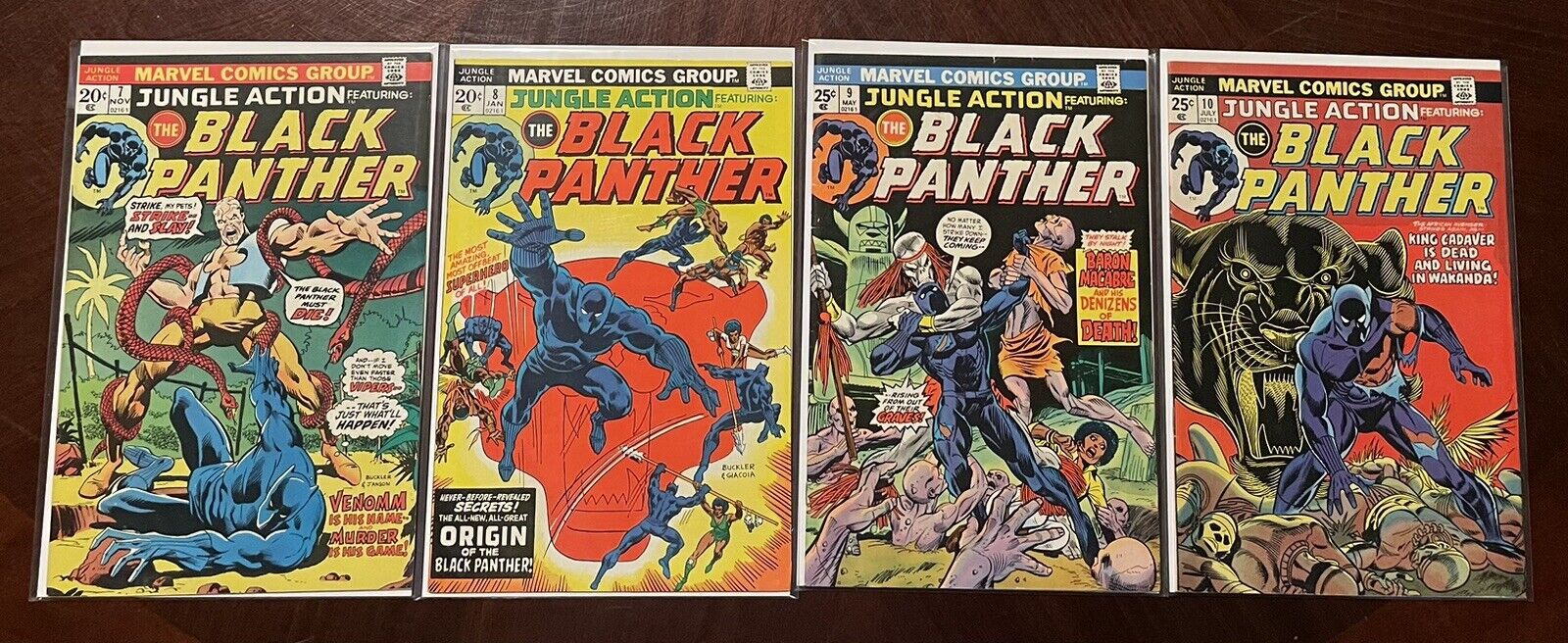 Jungle Action Lot 7, 8, 9 & 10 1973 Black Panther Origin 1st Appearance Venomm