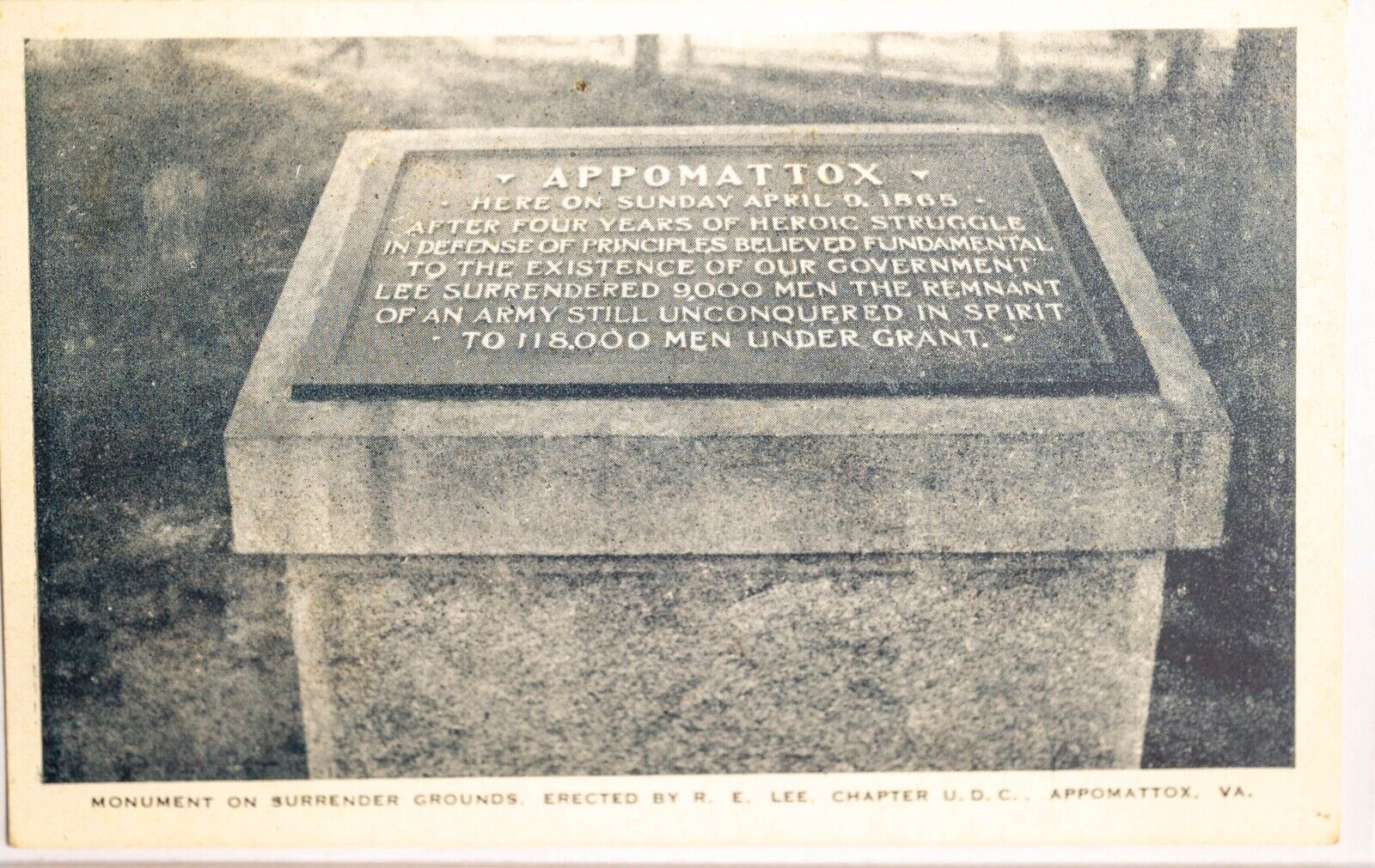 Lot of 2 Appomattox divided back postcards 1909