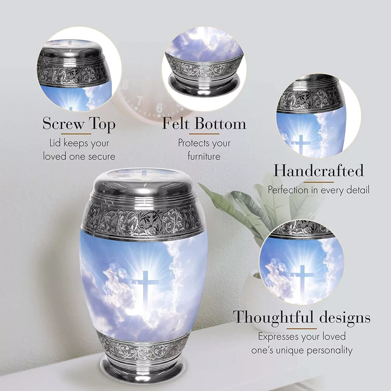 Heavenly Cross Urns for Human Ashes Large and Cremation Urn Cremation Urns Adult