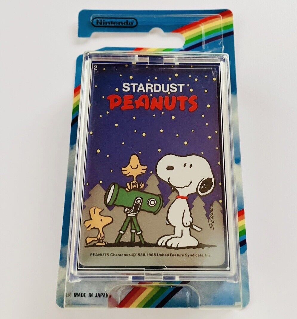 Nintendo Snoopy plastic playing cards Stardust Peanuts very rare