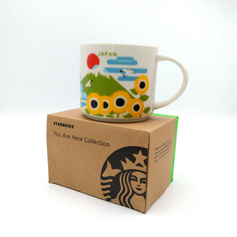 Japan Four Seasons Starbucks You Are Here Fujiyama YAH 14oz City Coffee Mug Gift
