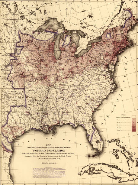 Foreign Population In The United States 1870 Old Photo Print