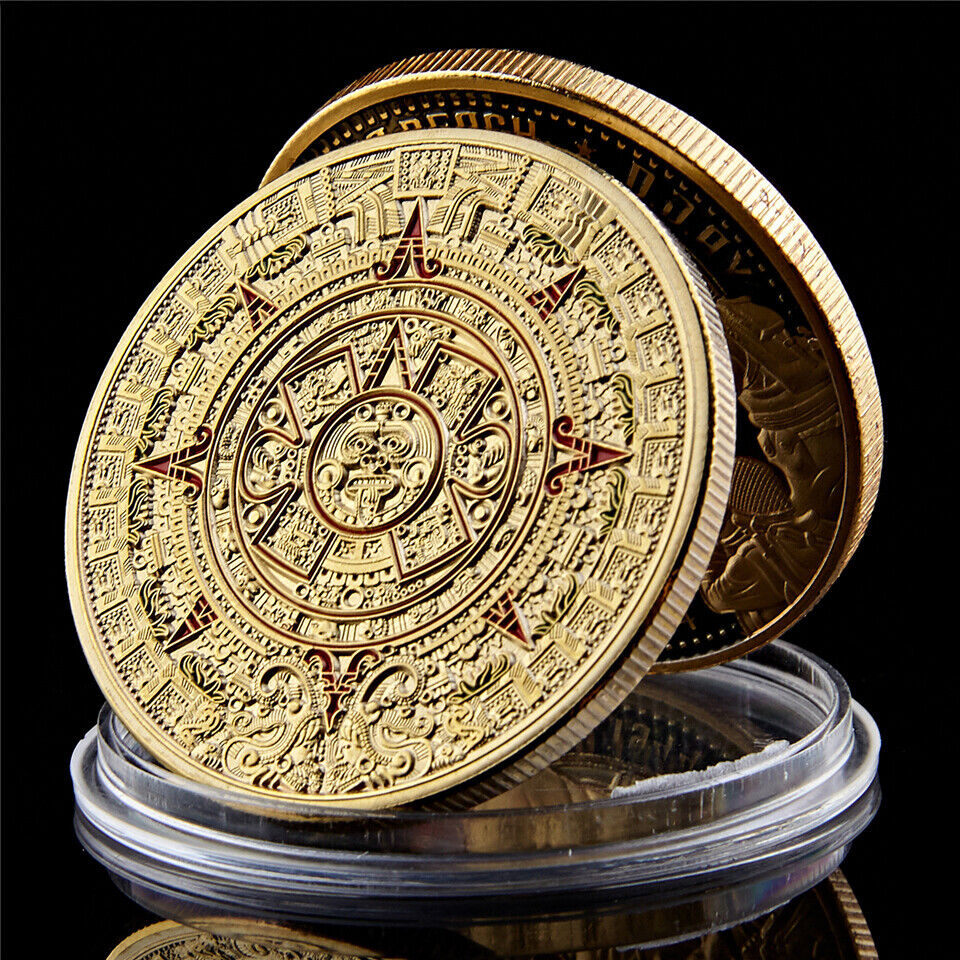 Aztec Calendar Coin Imitation Gold