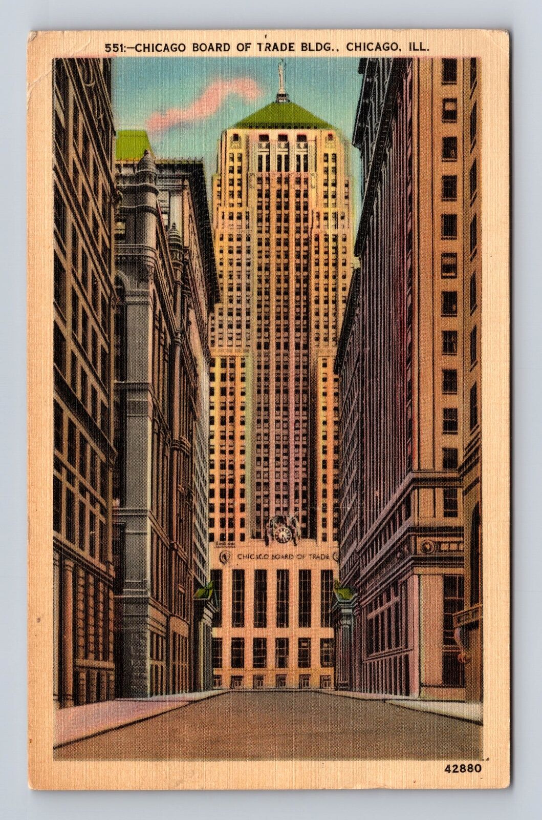 Chicago IL-Illinois, Chicago Board Of Trade Building, Antique, Vintage Postcard
