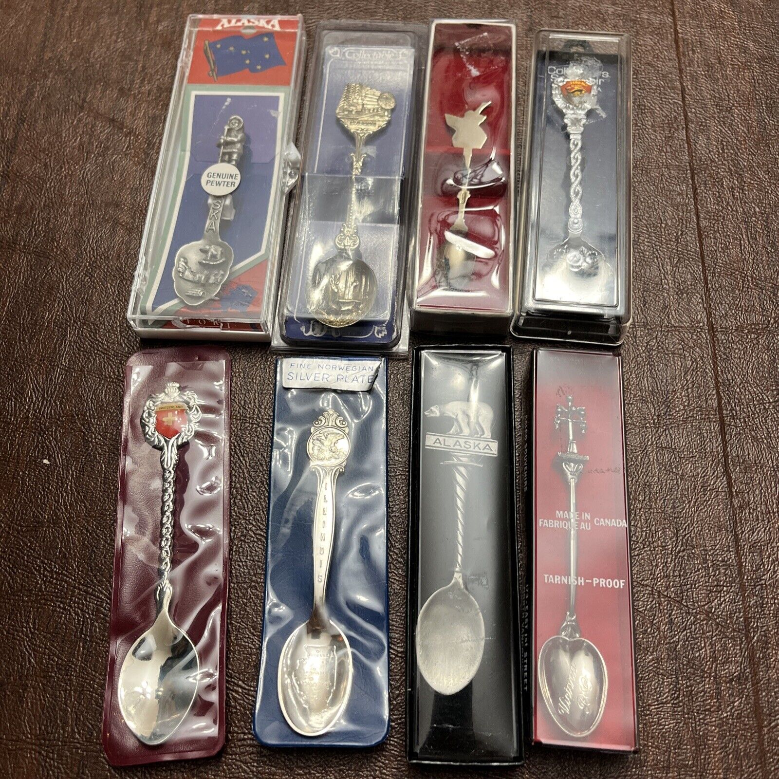 Vintage Collectible Spoons Set Of 8