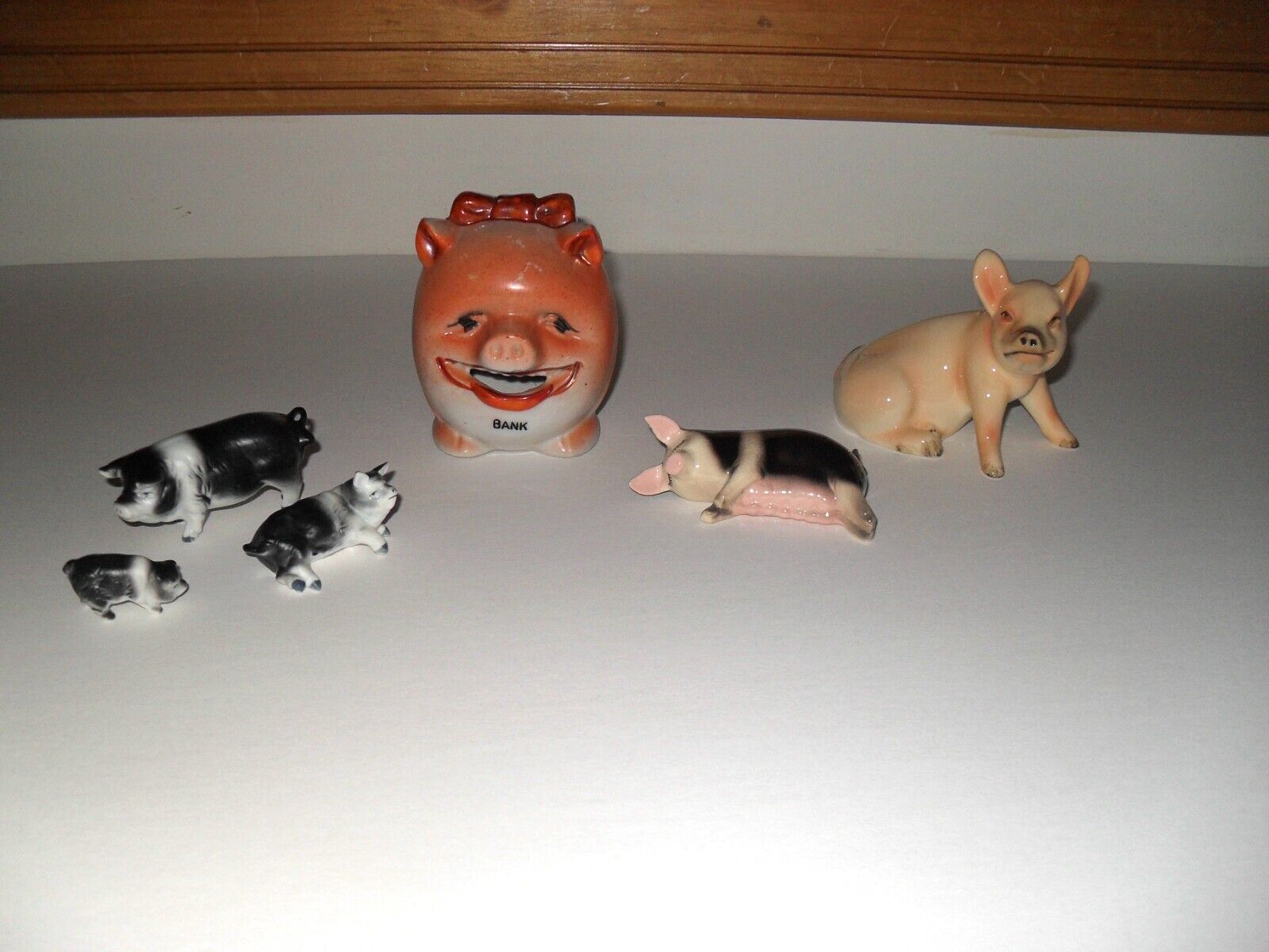 Vintage Goebel Hagen Renaker Miniatures Pig Figurine Bank Lot