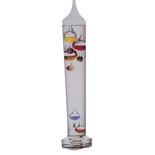 Galileo Glass Thermometer Large 5 Colored Spheres Scientific 14.5\