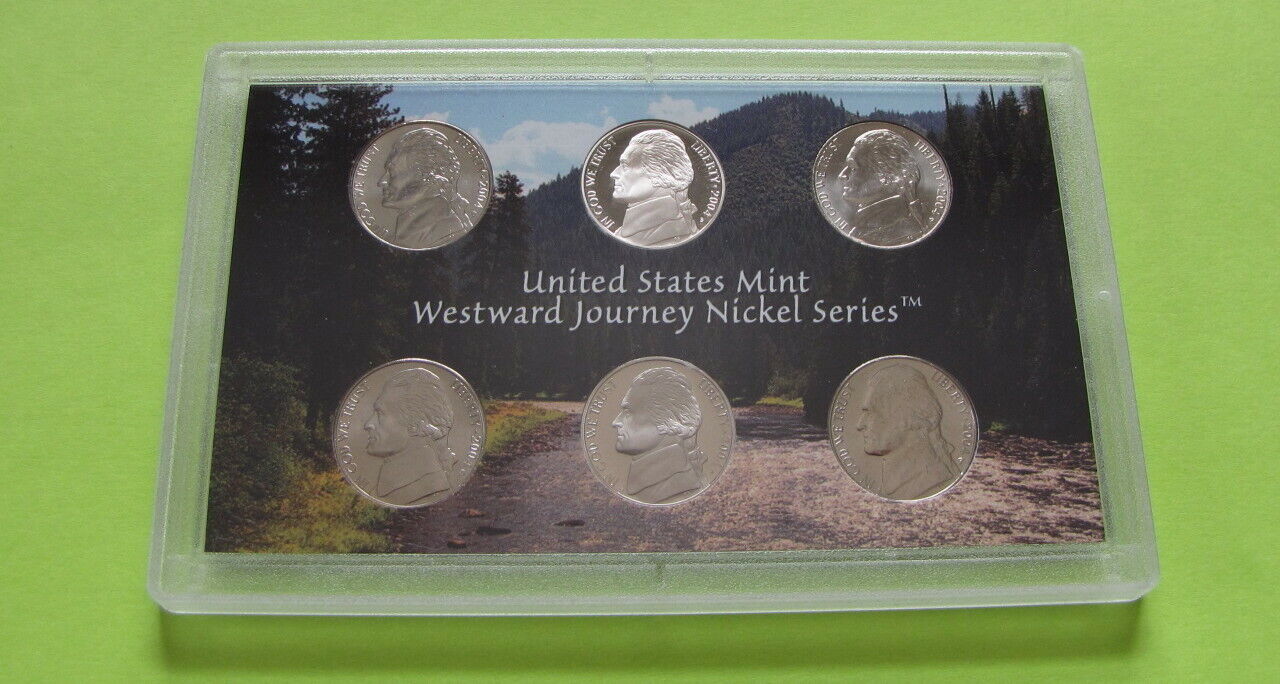 2004 Westward Journey 6 Coin Nickel Set with Box & COA
