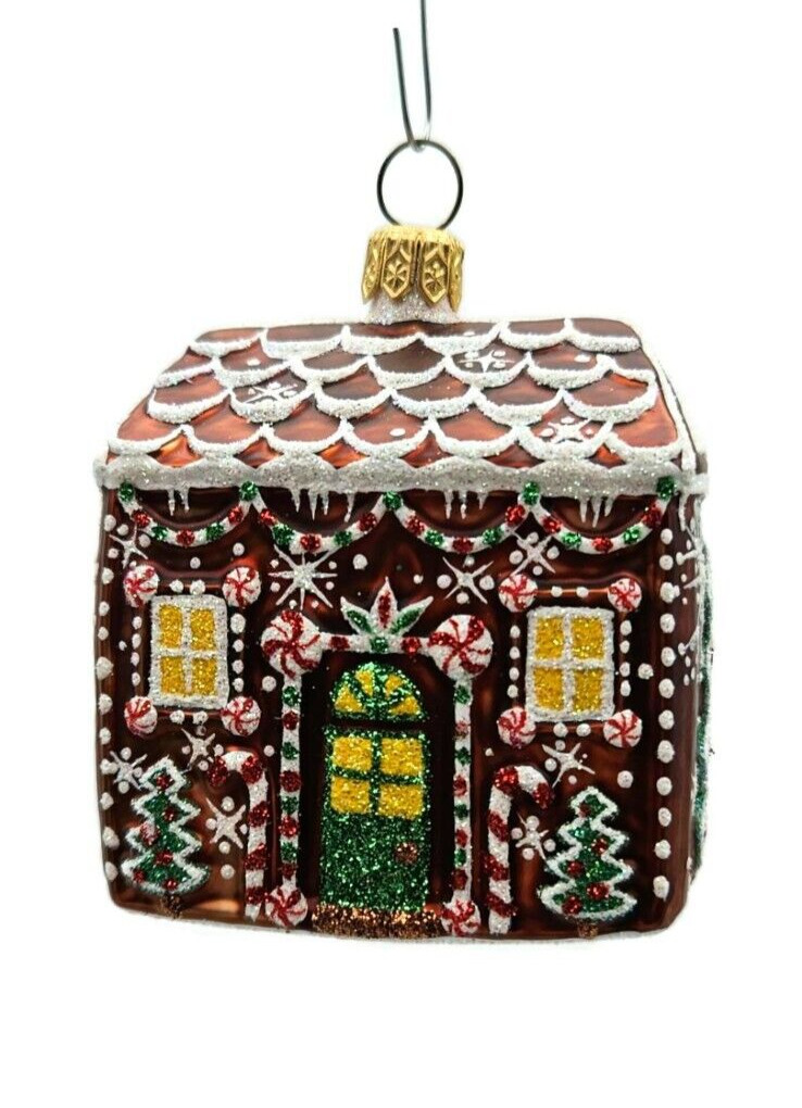Patricia Breen Maison Gingerbread House Matte Snowflakes Christmas Tree Ornament