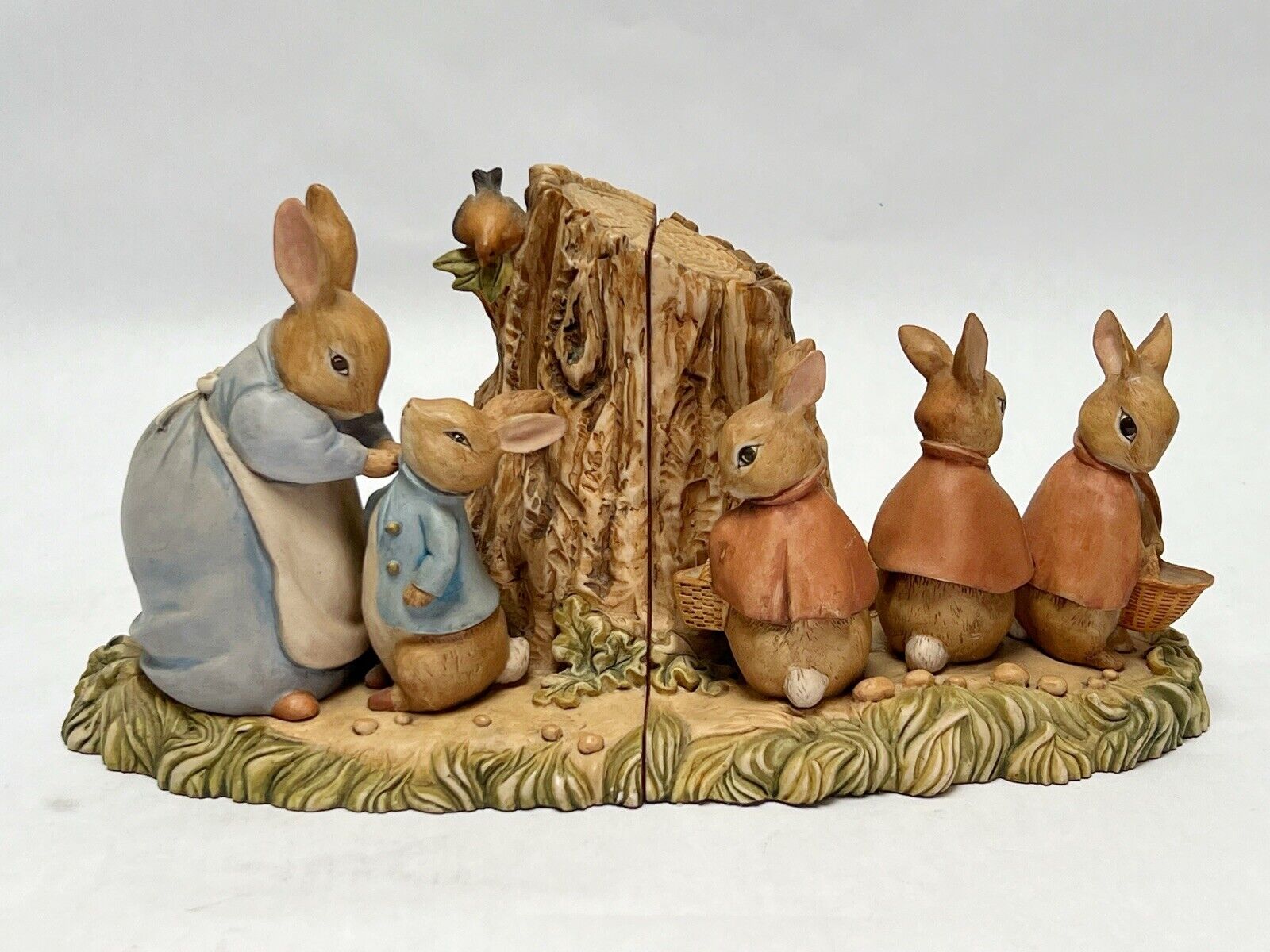 Vintage Peter Rabbit Bookends Beatrix Potter 1994 Frederick Warne & Co.