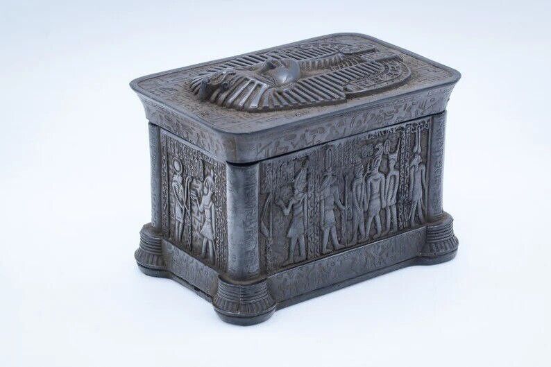 Exquisite Antique King Tutankhamun jewelry Box With High quality Stone
