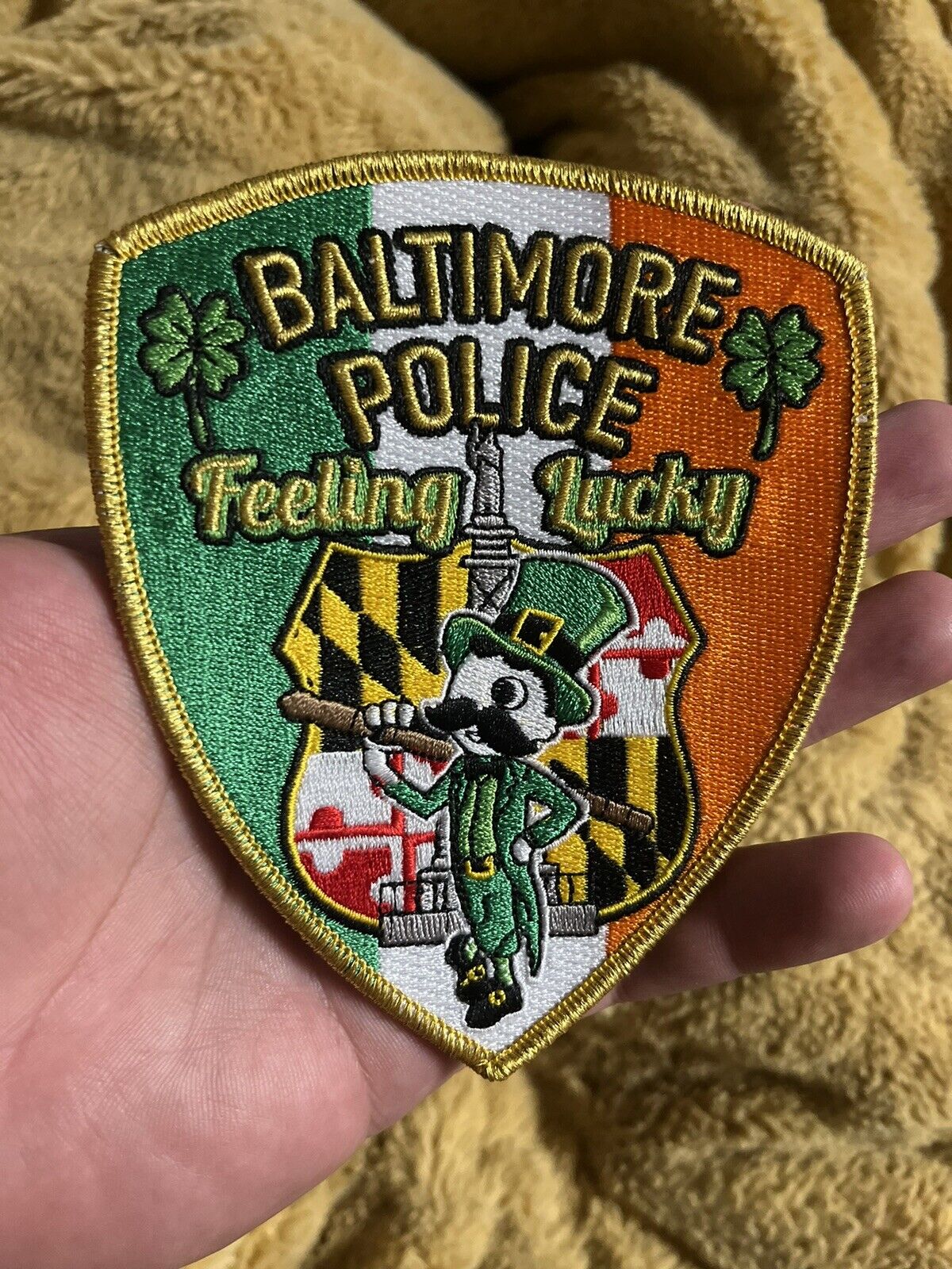 Baltimore City Police patch St. Patrick’s