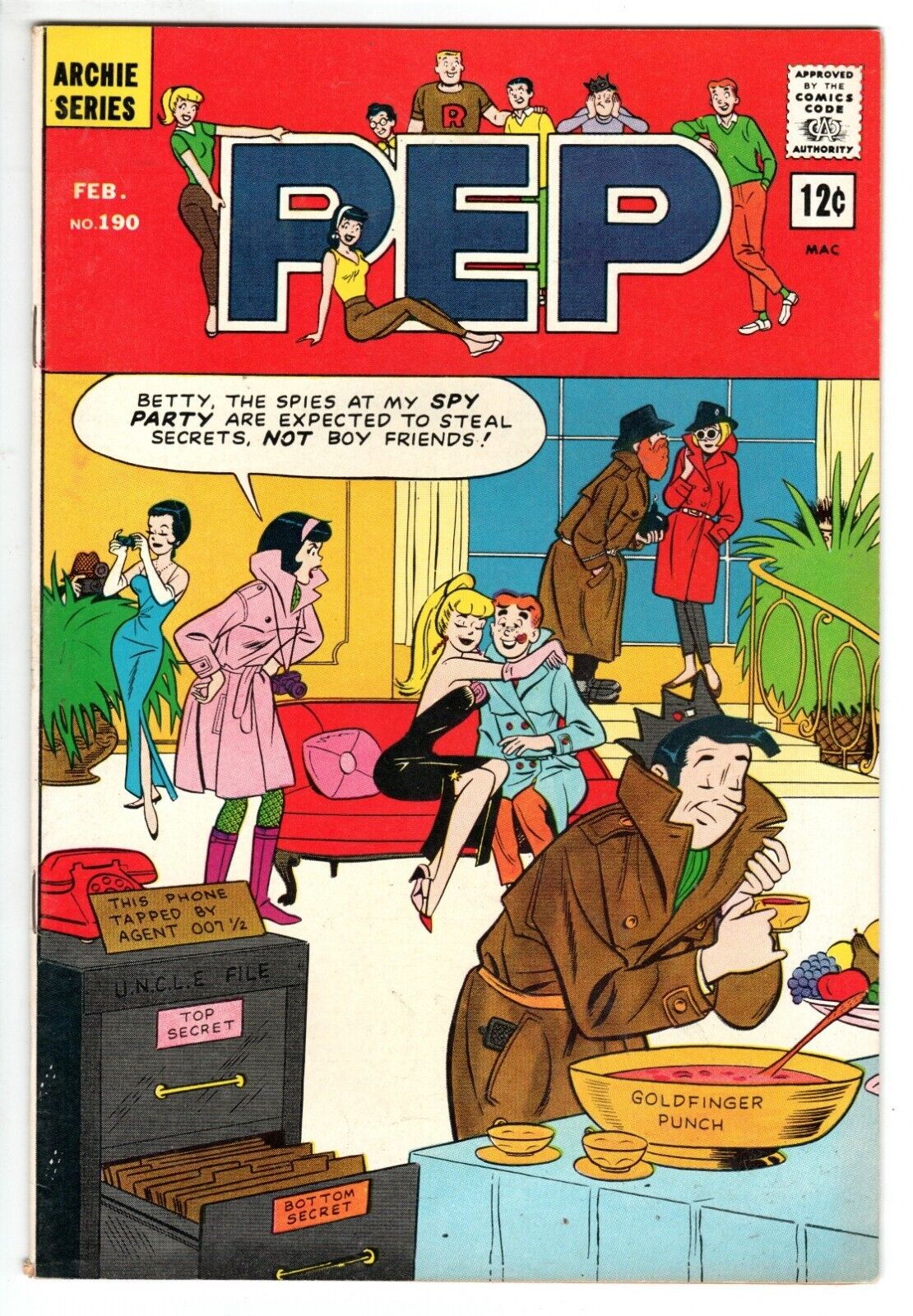 Pep #190 Featuring Archie, Very Fine Condition
