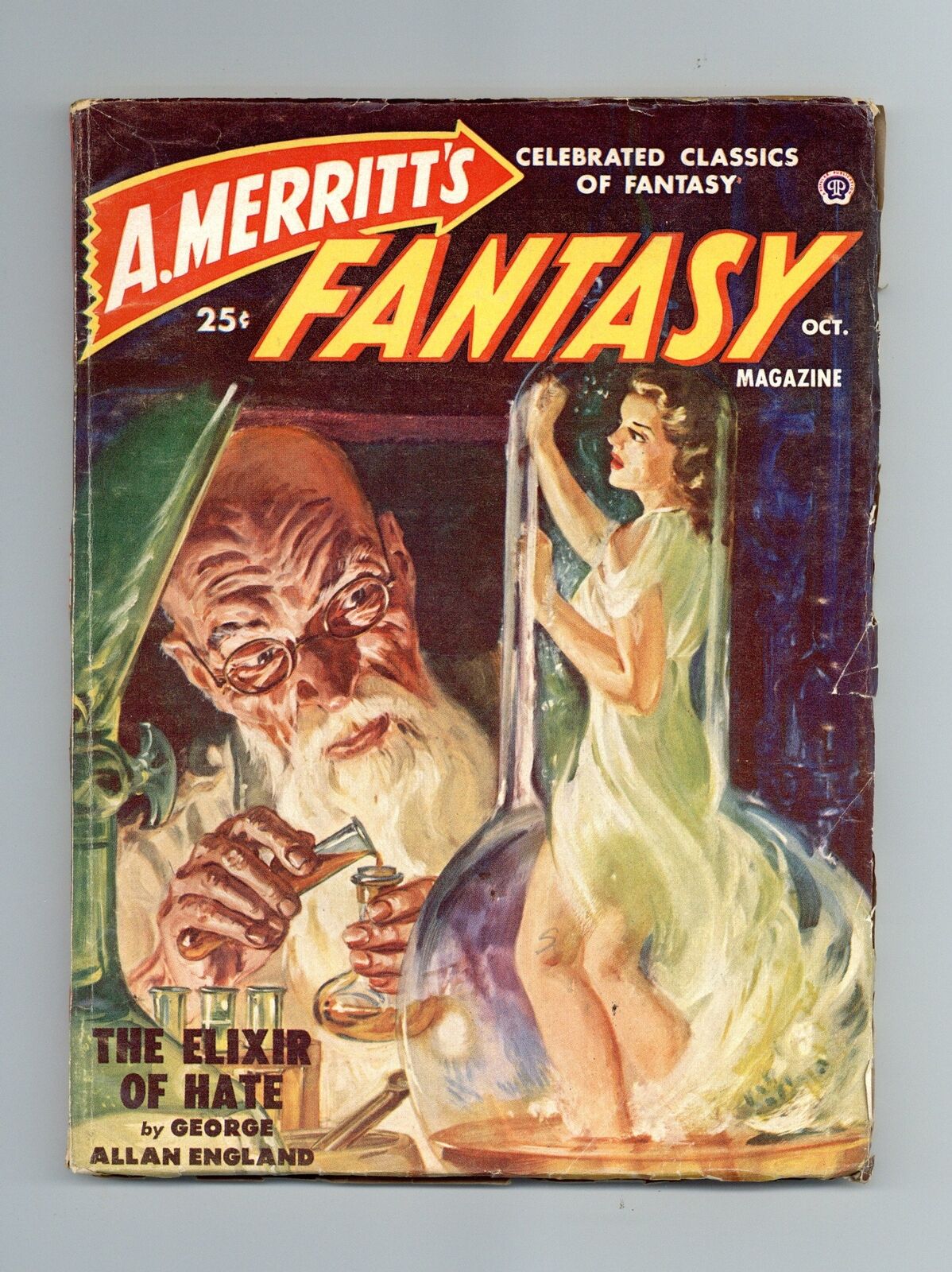 A. Merritt\'s Fantasy Magazine Pulp Oct 1950 Vol. 2 #1 VG+ 4.5