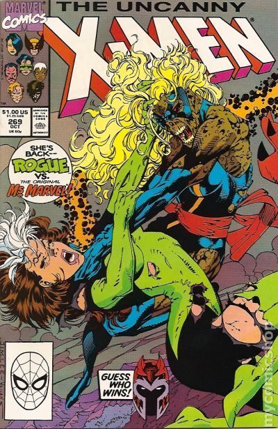Uncanny X-Men #269 VF 1990 Stock Image