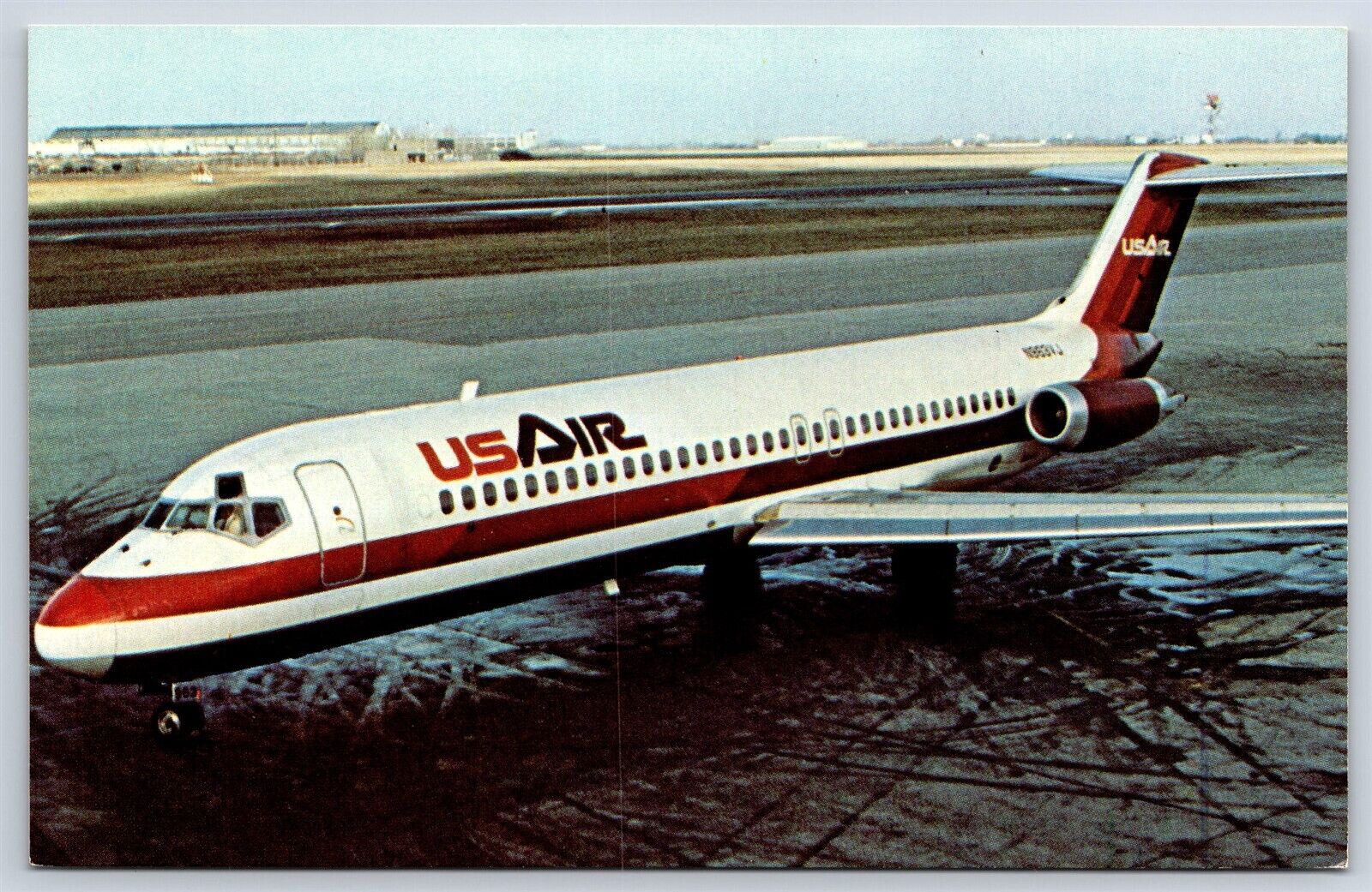 Airplane Postcard USAir Airlines Douglas DC-9 Jet Aircraft Dexter Press DF10