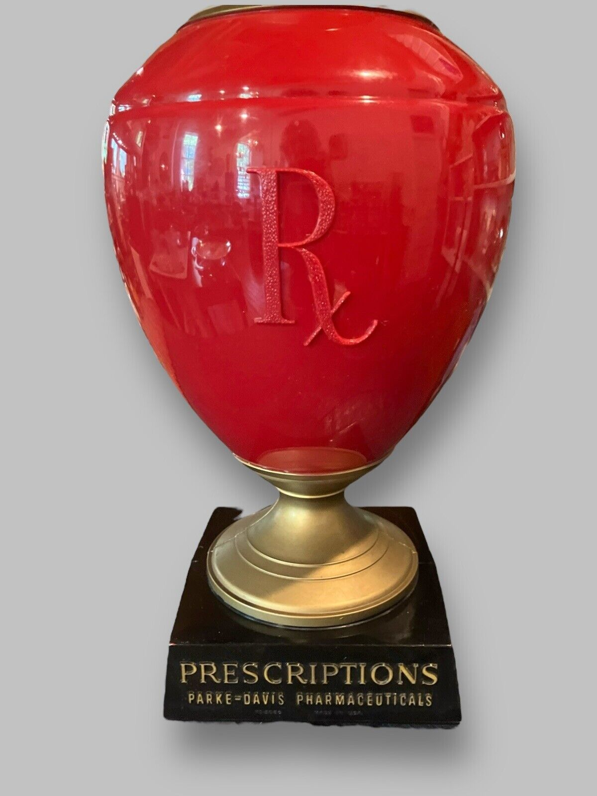Vintage 1950 Parke-Davis Pharmaceutical Rx Pharmacy Prescription Lamp