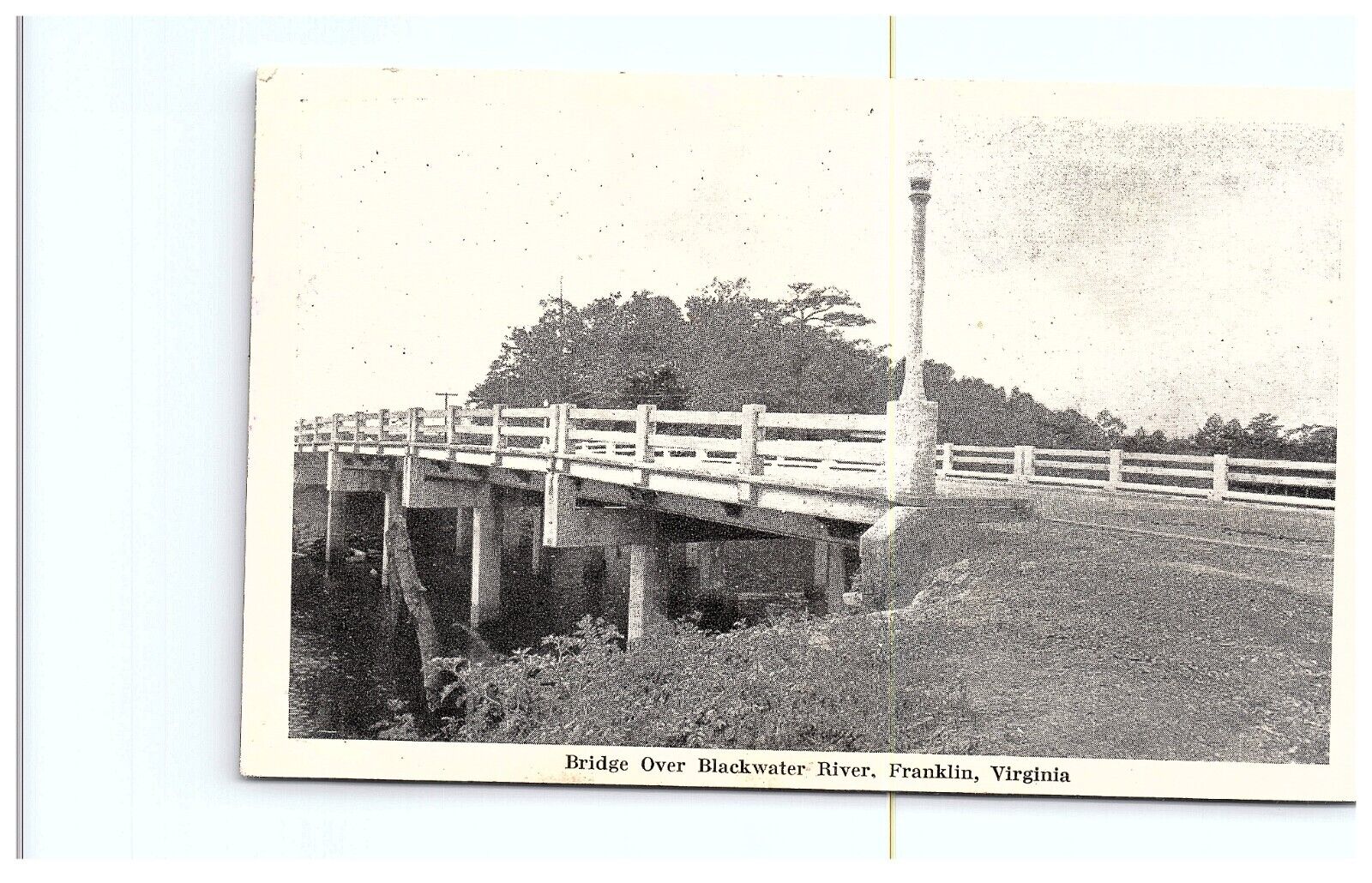 Bridge Over Blackwater River Franklin VA - Virginia Postcard