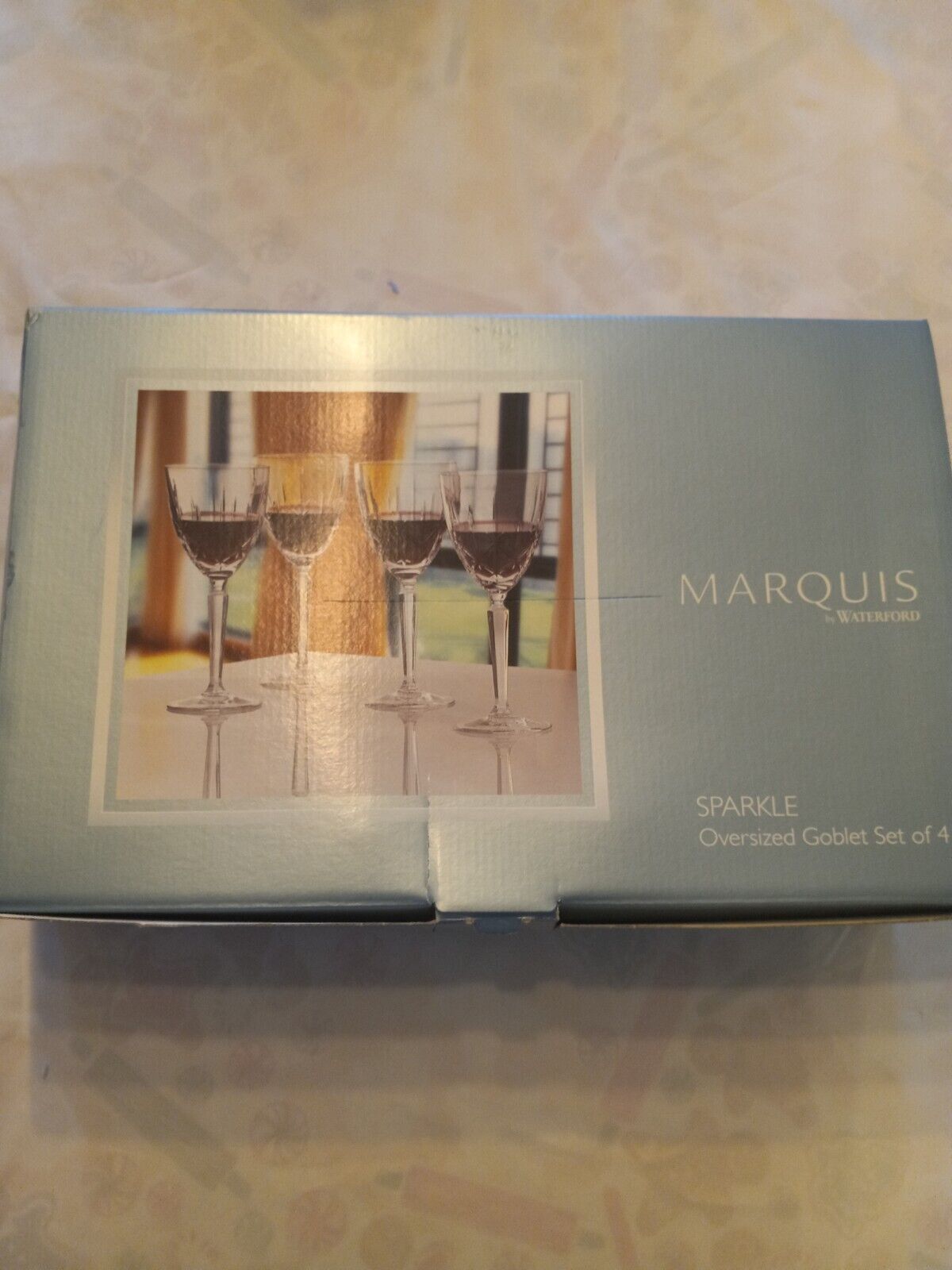 Marquis by Waterford Sparkle Oversized Goblets Set of 4 Crystal Italy 156156