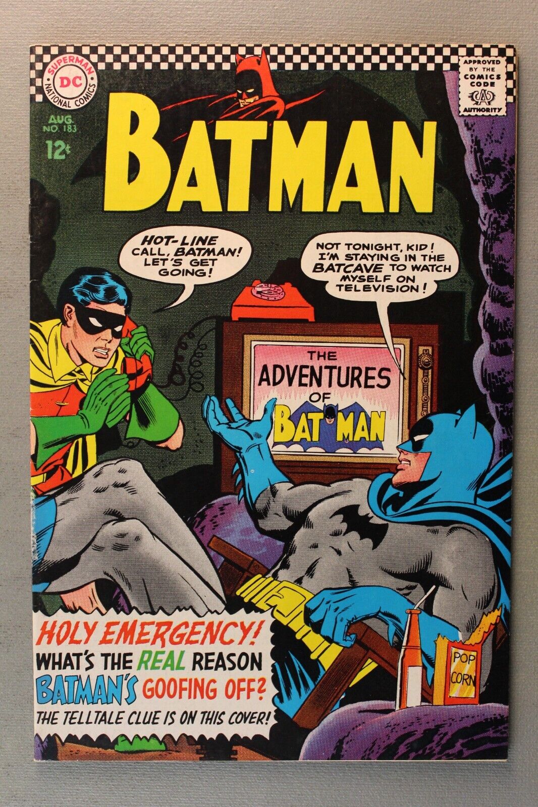 Batman #183 *1966* ~Holy Emergency What's The Real Reason Batman's Goofing Off?