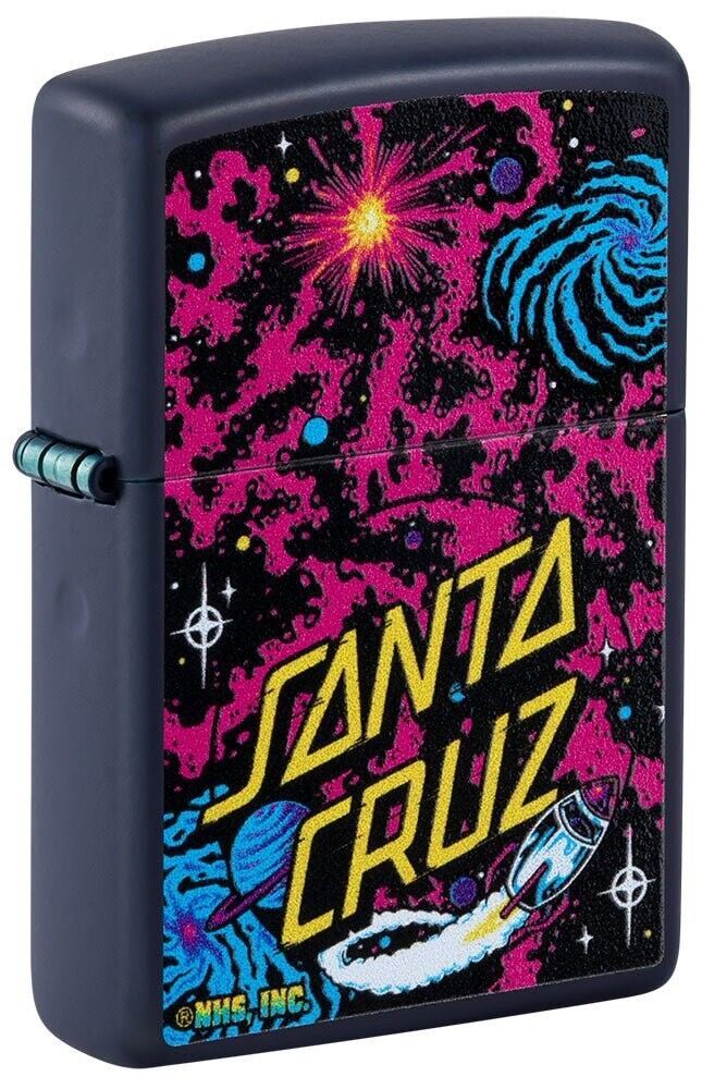 Zippo 48414,  Santa Cruz Skateboards Design, Navy Blue Matte Lighter