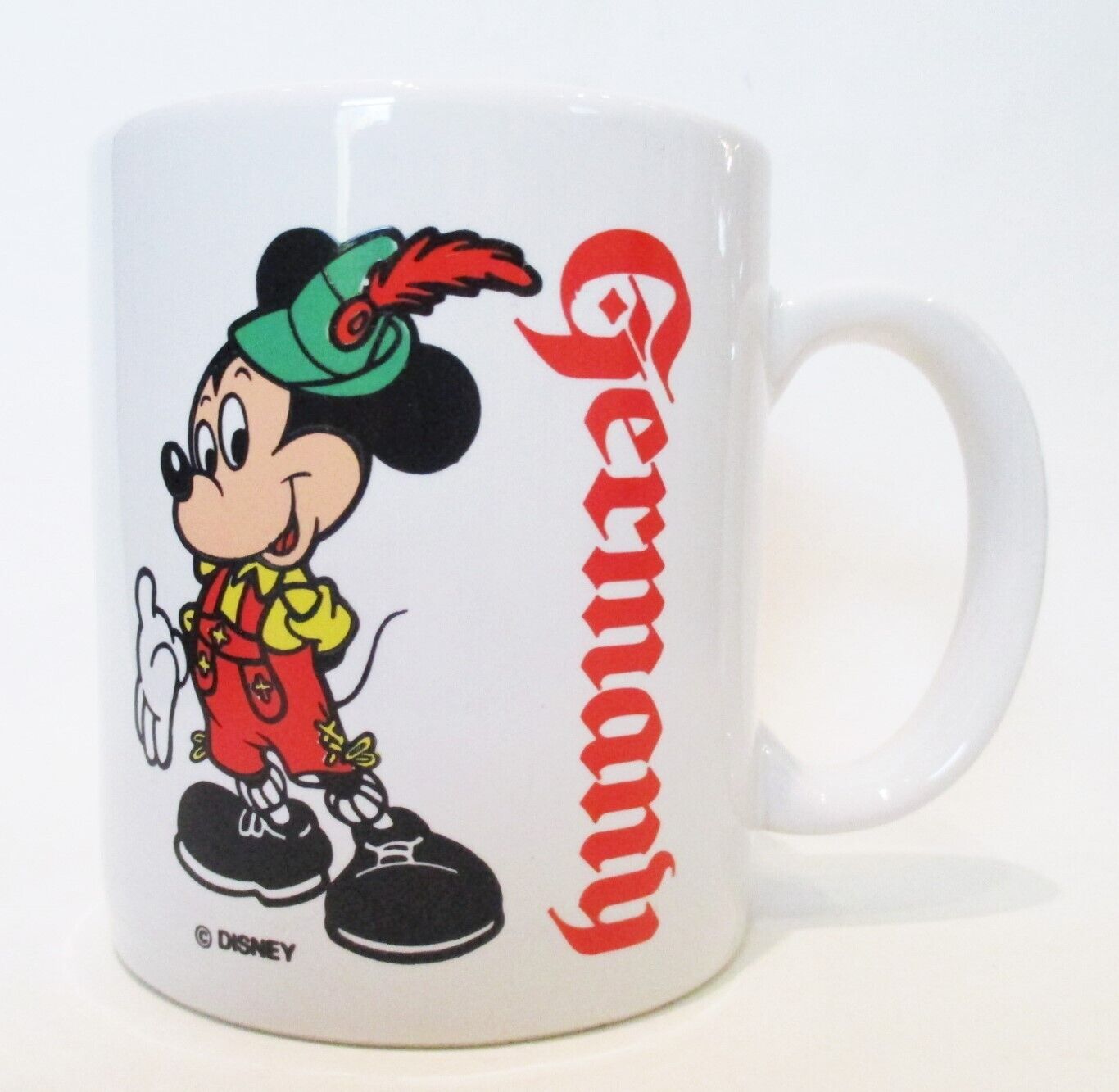 Vintage Disney World Epcot Center Germany Mickey Mouse Coffee Mug World Showcase