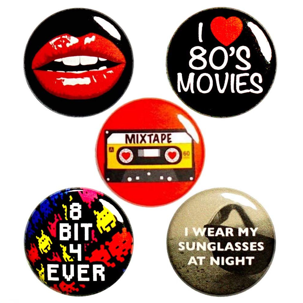 I Love The 80s Fridge Magnets Gift Set 80\'s Movies Video Games 5 Pack 1\