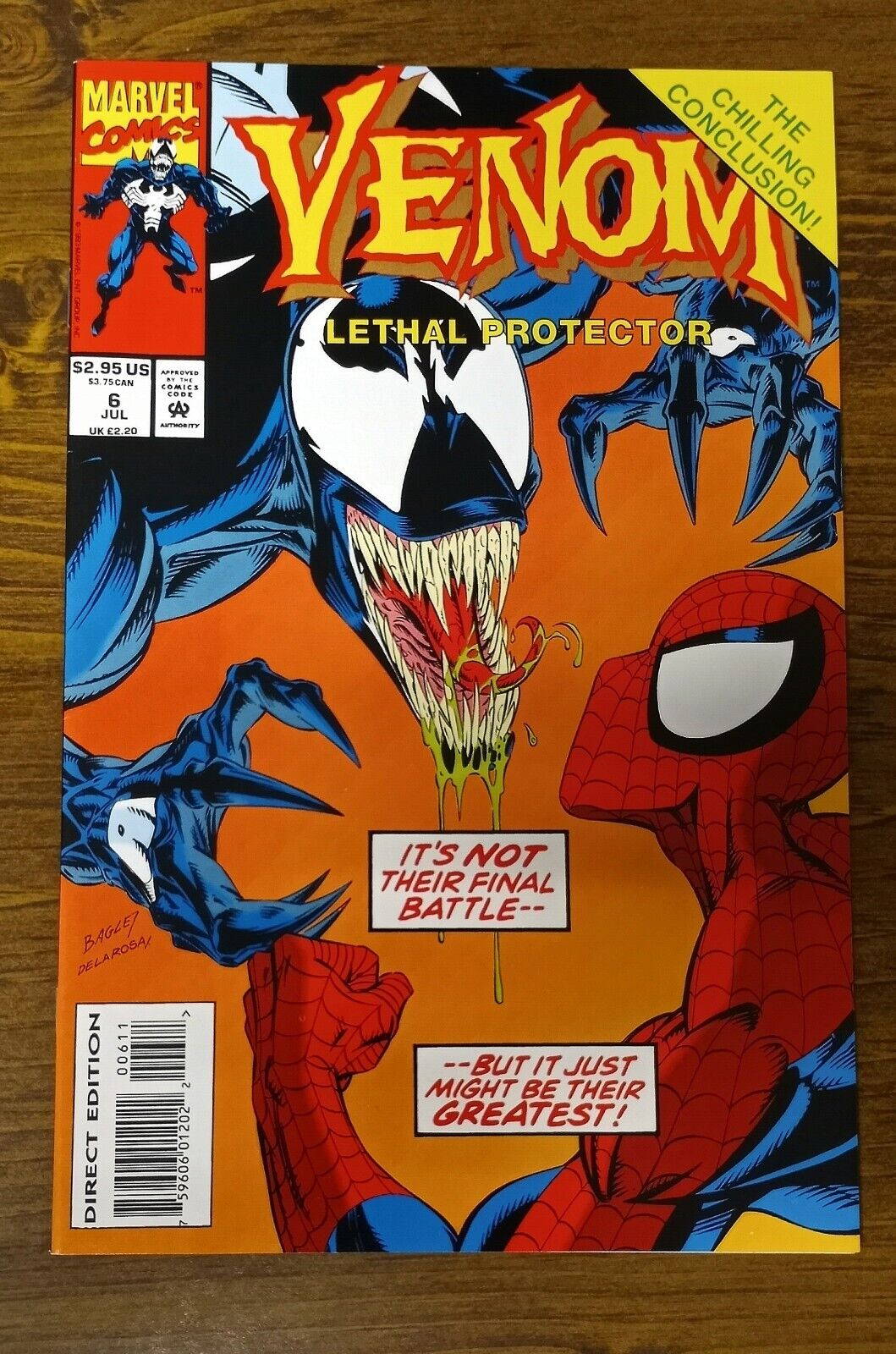 Venom Lethal Protector 6 (July 1993, Marvel) NEAR MINT 