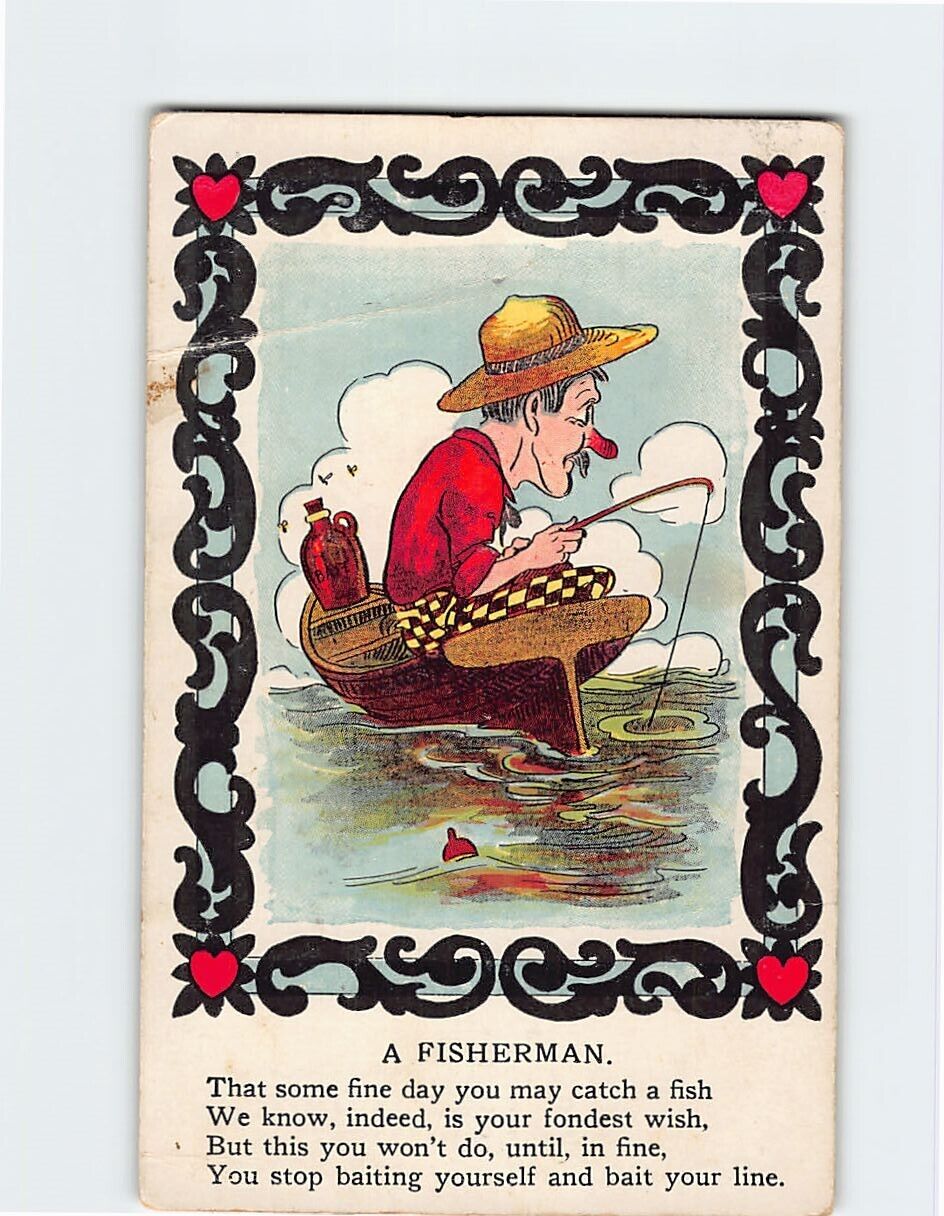 Postcard A Fisherman