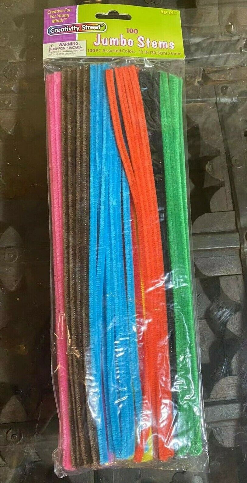 Creativity street Pastel Fuzzy Sticks 100 PCS Multicolored Item 12in*6mm