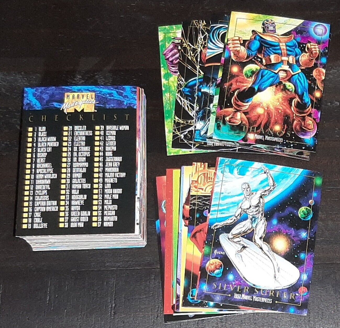 1992 Marvel Masterpieces Base Set of 100 Trading Cards NM/M Joe Jusko