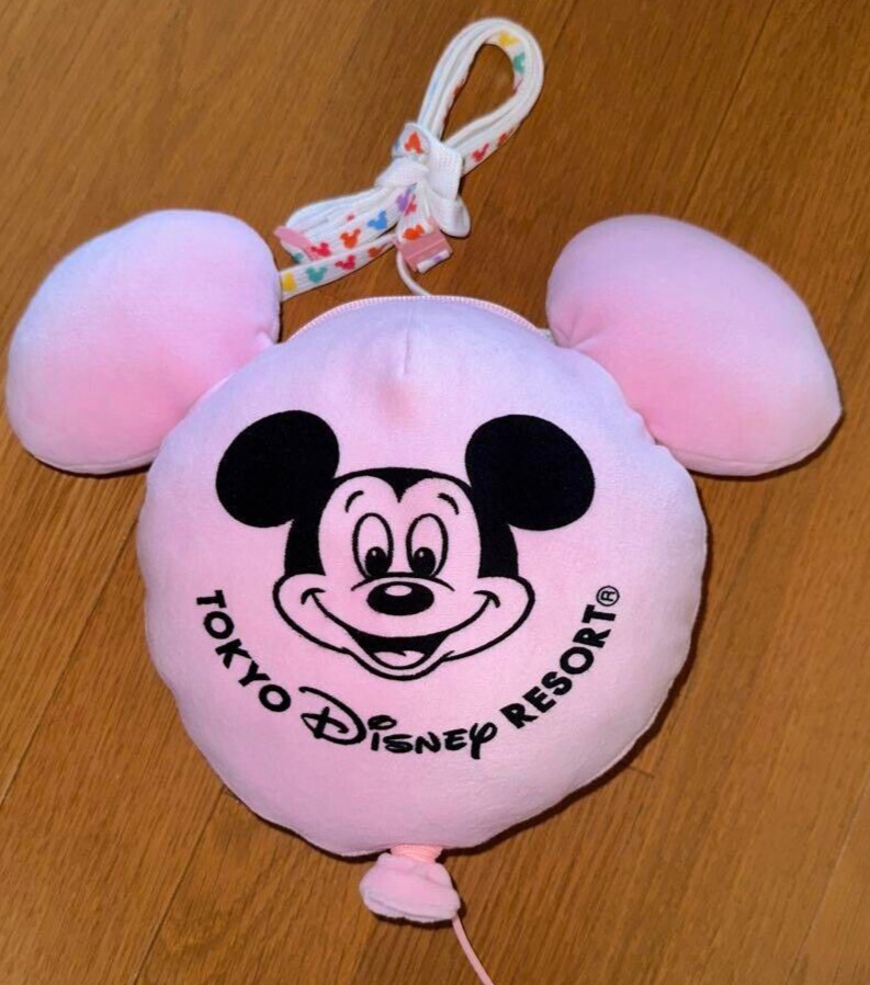 Japan Tokyo Disney Resort Mickey Balloon Shoulder Bag Pochette Pouch 2022 Pink