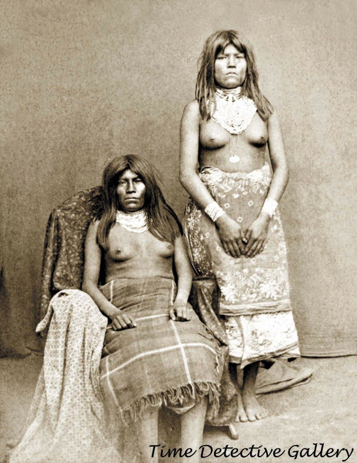 Paiute Indian Girls - circa 1870s - Historic Photo Print