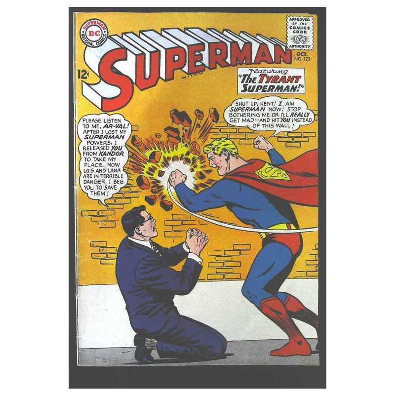 Superman #172 1939 series DC comics VF minus Full description below [k|