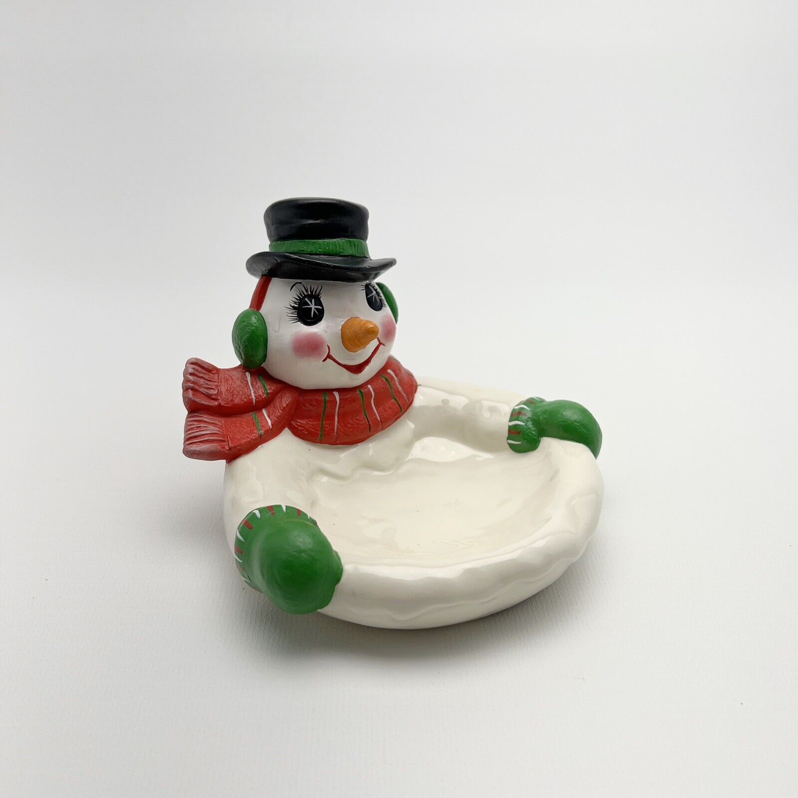 Vintage Frosty The Snowman Candy Dish Kitschy Cute Mcm