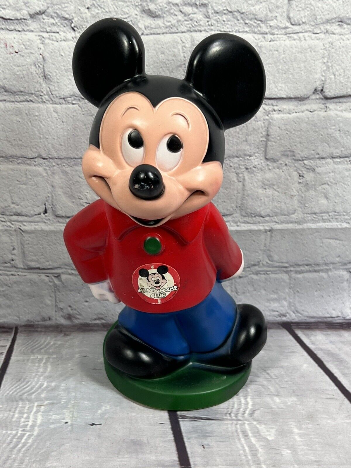 vtg 70’s Mickey Mouse Club coin bank Play Pal plastics Walt Disney12”collectable