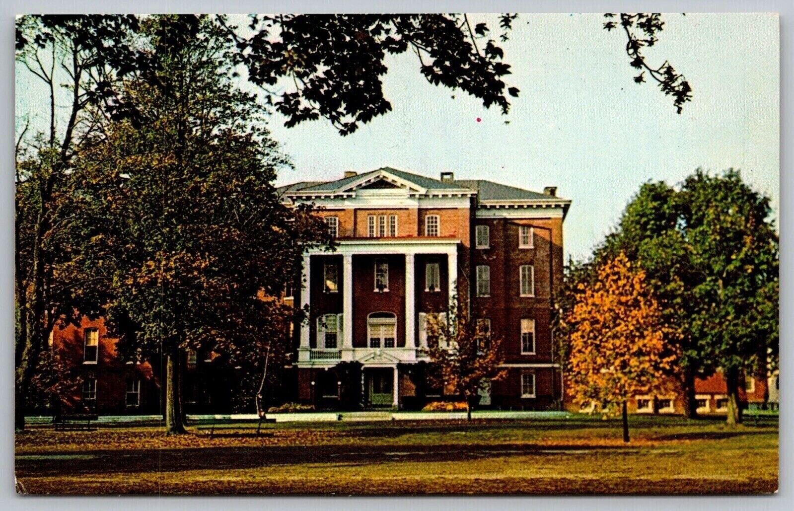 Old Main Wesley College Dover Delaware School Campus Fall Autumn UNP Postcard