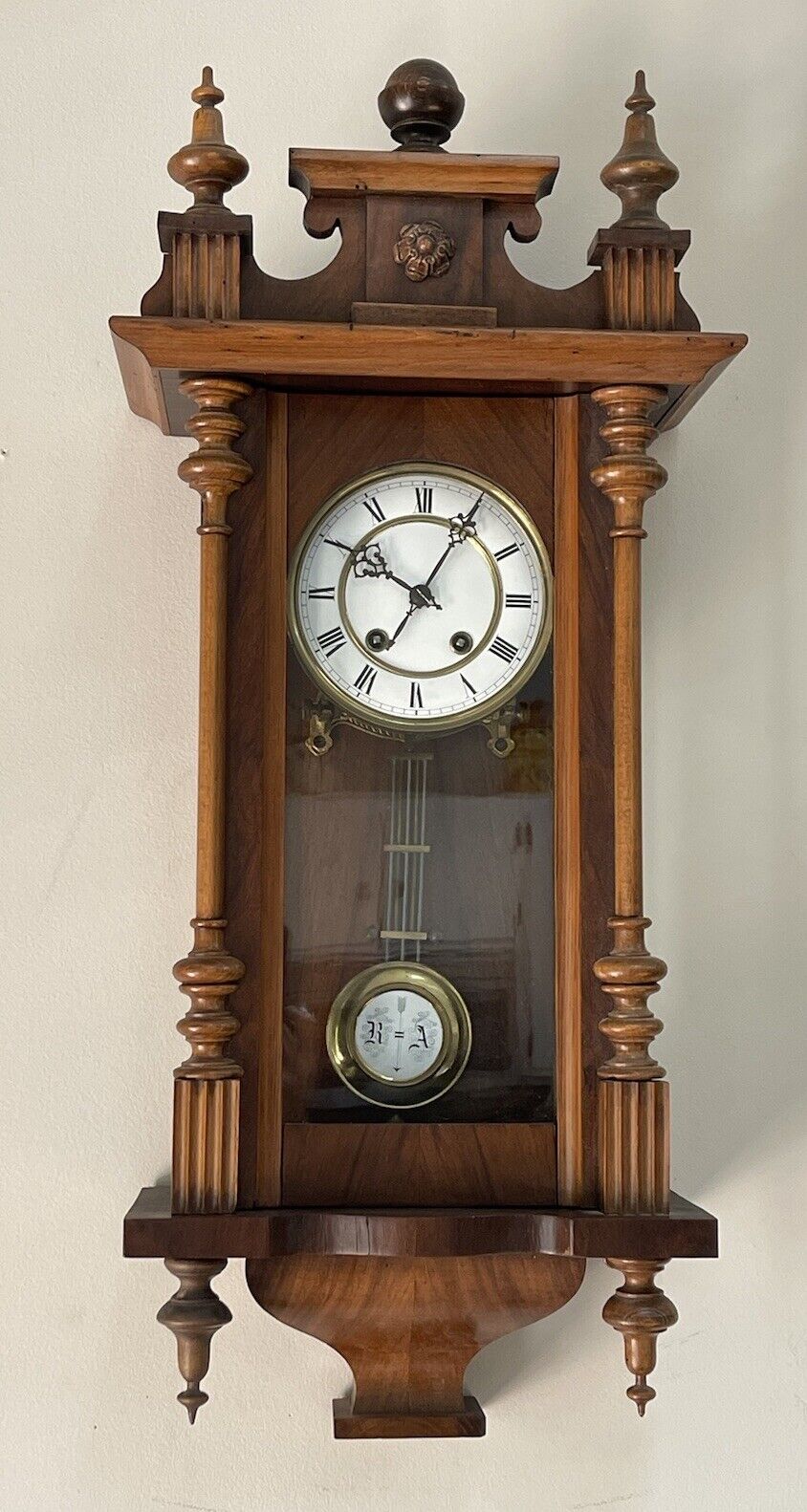 Vintage R&A German Regulator Clock 28” Tall
