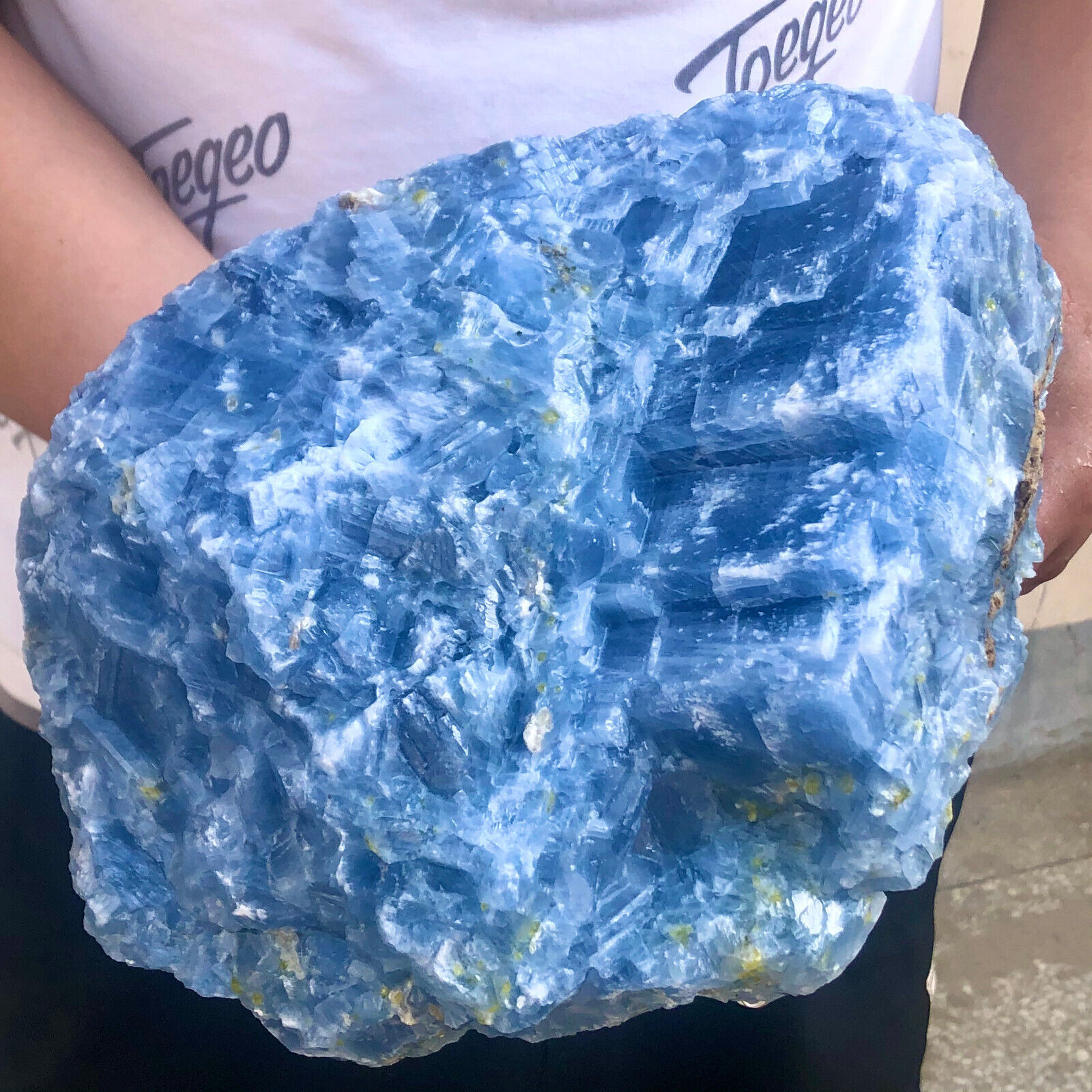 13.64lb New find natural blueCalcite Crystal cluster mineral specimen/China