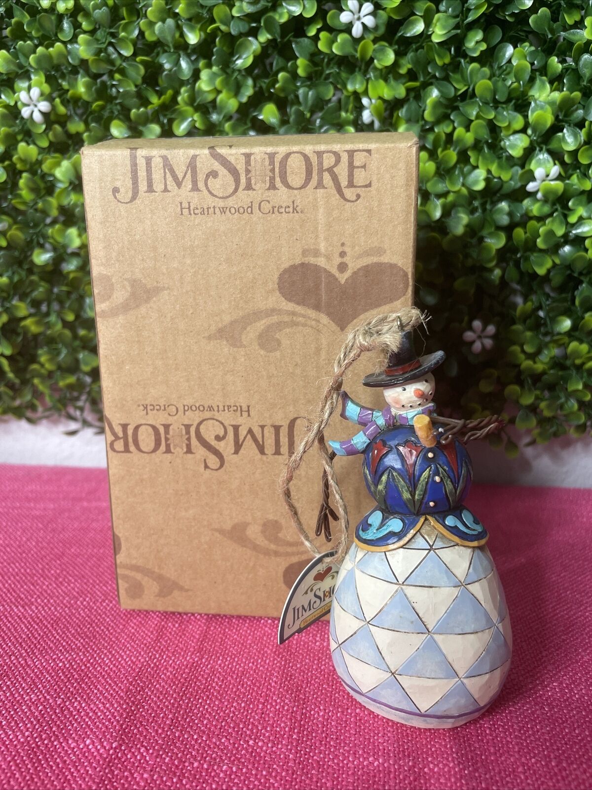 BRAND NEW 2010 Jim Shore Design by Enesco Snowman with Pipe Hanging Ornament