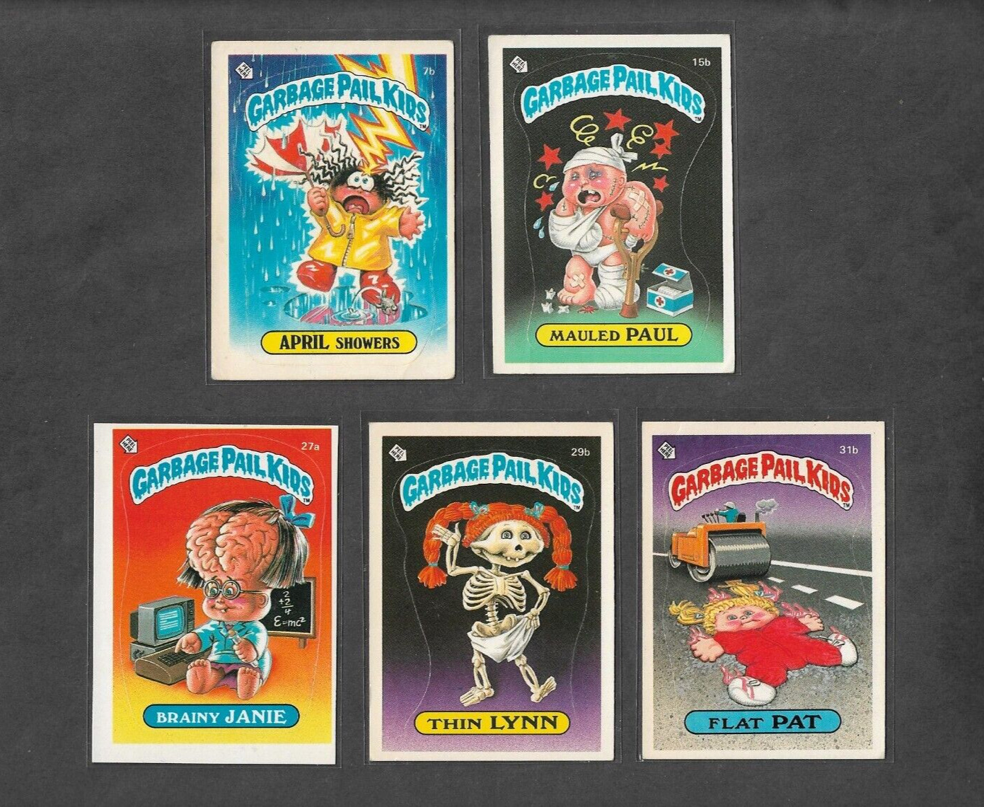 Garbage Pail Kids Original Series 1 (1985) --5 cards-- (glossy/matte)