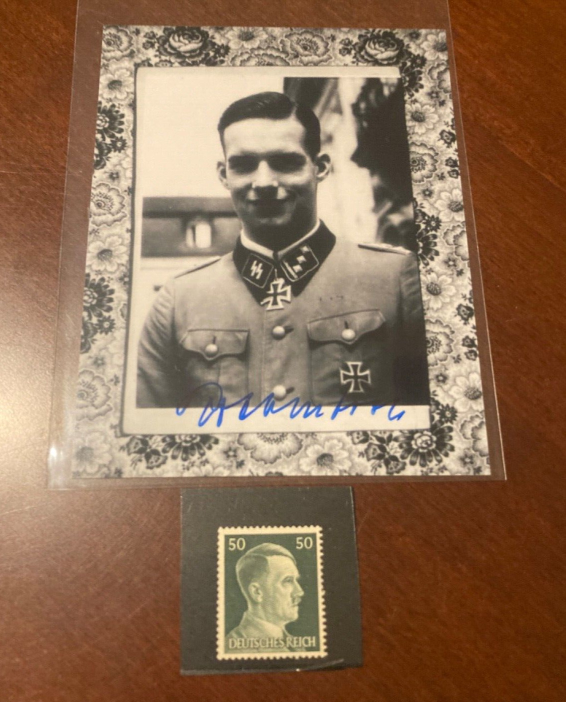 SS Capt. Rudolf Von Ribbentrop-Panzer Platoon/Son Foreign Minister-Autograph-COA